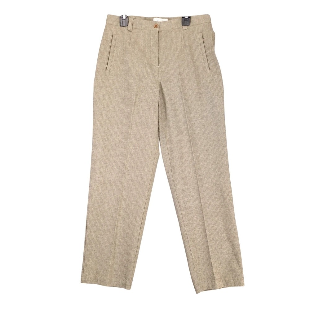 Vintage 90s Christopher Banks Brown Pleated Chino Trouser Pants Womens 8P 29x27"